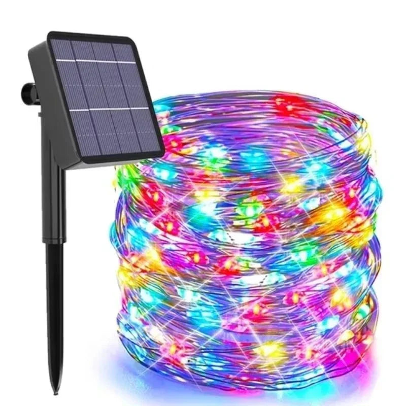 Pisca-Pisca LED Solar com 8 Modos de Iluminação